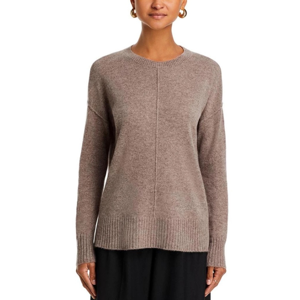 C by Bloomingdale's High/Low Cashmere Crewneck Sweater